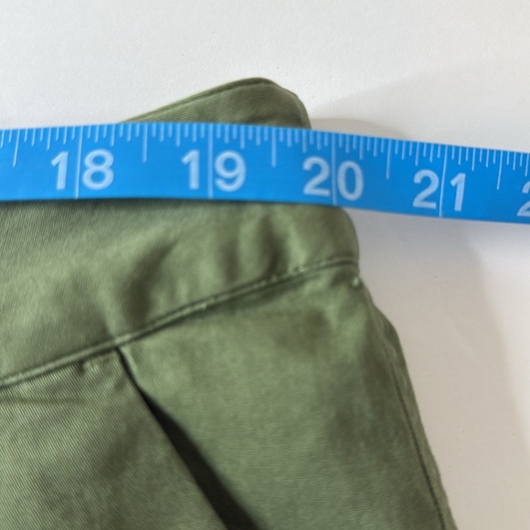 On 34th Pleated Chino Straight Leg Ankle Pants Olive Green 16W - Picture 13 of 15